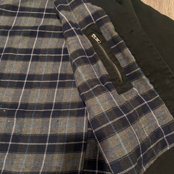 High Sierra Vintage Barn Coat Jacket Black Duck Canvas Flanel Blanket Lined XL - Picture 4 of 8